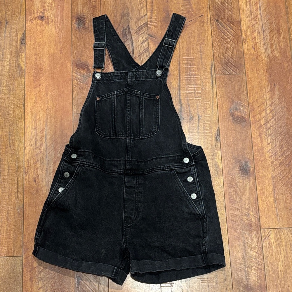 Old Navy Charcoal Denim Overalls